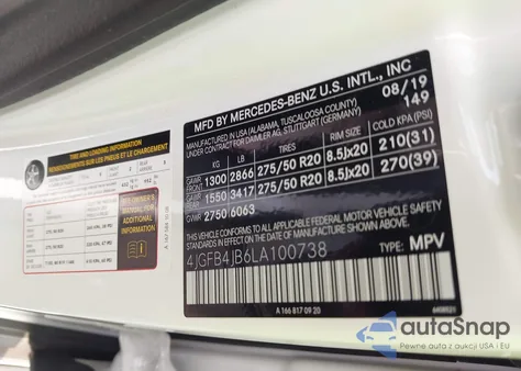 2020 Mercedes-Benz Gle 350 z USA, uszkodzony, nr VIN 4JGFB4JB6LA100738